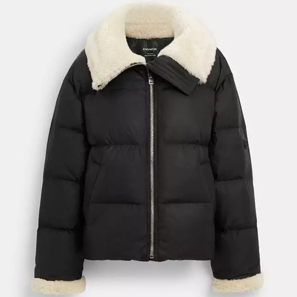 Coach FW23 Black Long-Sleeve Down Jacket